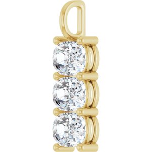 10K Yellow Gold 9x7 mm Elongated Cushion Pendant Mounting – image 3