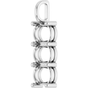 Continuum Sterling Silver 9x7 mm Elongated Cushion Pendant Mounting – image 4