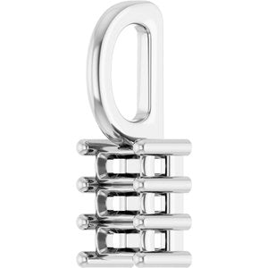 18K White Gold 3x1.5 mm Straight Baguette Pendant Mounting – image 4