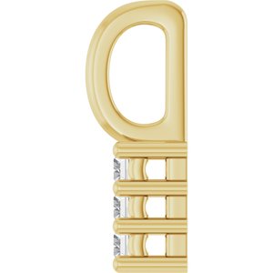 14K Yellow Gold 3x1.5 mm Straight Baguette Pendant Mounting – image 5