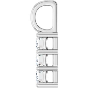 Platinum 5x3 mm Emerald Pendant Mounting – image 5