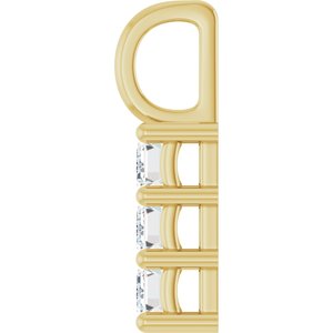 14K Yellow Gold 5x3 mm Emerald Pendant Mounting – image 5