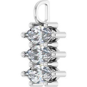 Continuum Sterling Silver 11x5.5 mm Marquise Pendant Mounting – image 3