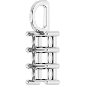 Sterling Silver 4.5x3 mm Straight Baguette Pendant Mounting – image 4