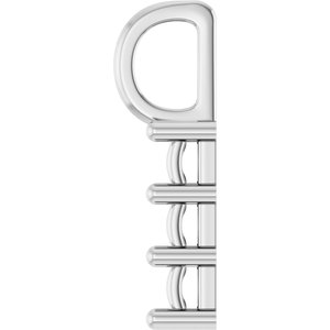 18K White Gold 4.5x3 mm Straight Baguette Pendant Mounting – image 6