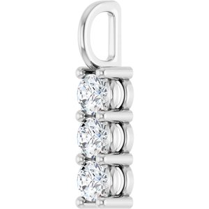 18K White Gold 3.75 mm Round Pendant Mounting – image 3