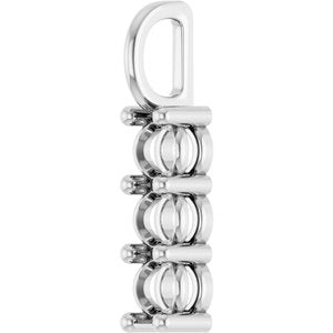 14K X1 White Gold 3.75 mm Round Pendant Mounting – image 4