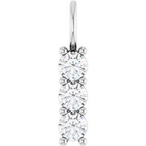 10K White Gold 3.75 mm Round Pendant Mounting