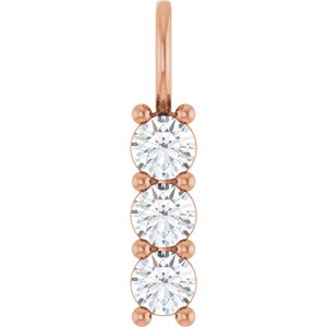 14K Rose Gold 3.75 mm Round Pendant Mounting