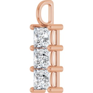 14K Rose Gold 5.5x5.5 mm Square Pendant Mounting – image 3