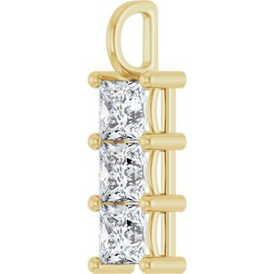 14K Yellow Gold 5.5x5.5 mm Square Pendant Mounting – image 3
