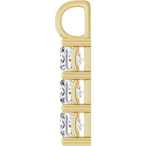 18K Yellow Gold 5.5x5.5 mm Square Pendant Mounting – image 5
