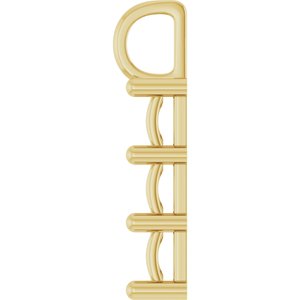 14K Yellow Gold 5.5x5.5 mm Square Pendant Mounting – image 6