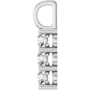 10K White Gold 3.75 mm Round Pendant Mounting – image 5