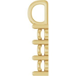 14K Yellow Gold 3.75 mm Round Pendant Mounting – image 6