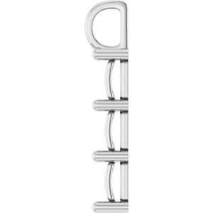 14K X1 White Gold 10x8 mm Emerald Pendant Mounting – image 6