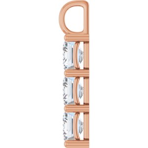 18K Rose Gold 10x8 mm Emerald Pendant Mounting – image 5