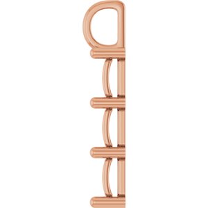 14K Rose Gold 10x8 mm Emerald Pendant Mounting – image 6