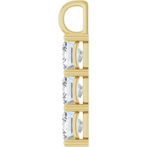 18K Yellow Gold 10x8 mm Emerald Pendant Mounting – image 5
