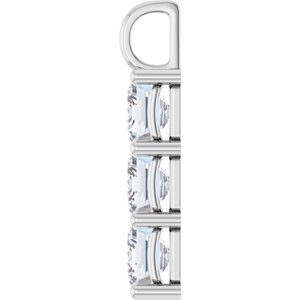 18K White Gold 10x8 mm Emerald Pendant Mounting – image 5