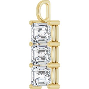 10K Yellow Gold 10x8 mm Emerald Pendant Mounting – image 3