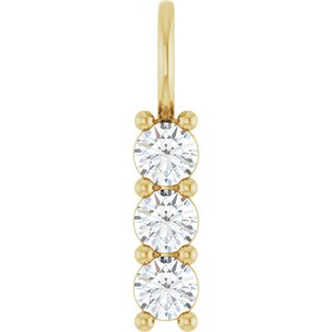 14K Yellow Gold 3.5 mm Round Pendant Mounting