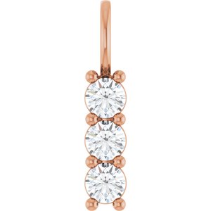 18K Rose Gold 3.5 mm Round Pendant Mounting