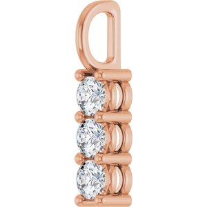 10K Rose Gold 3.5 mm Round Pendant Mounting – image 3