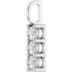 10K White Gold 3.5 mm Round Pendant Mounting – image 3