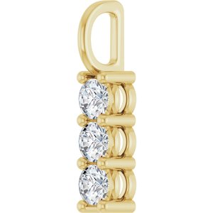 10K Yellow Gold 3.5 mm Round Pendant Mounting – image 3