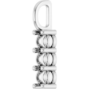 10K White Gold 3.5 mm Round Pendant Mounting – image 4