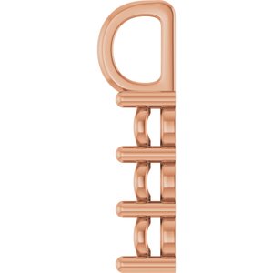 10K Rose Gold 3.5 mm Round Pendant Mounting – image 6
