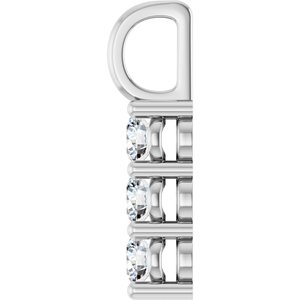 14K White Gold 3.5 mm Round Pendant Mounting – image 5