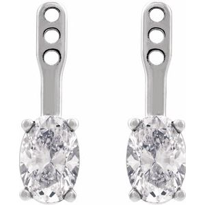 14K Yellow Gold 3/4 CTW Natural Diamond Earring Jackets – image 4