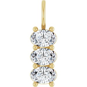 14K Yellow Gold 6x4 mm Oval Pendant Mounting