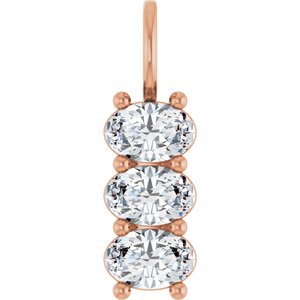 10K Rose Gold 6x4 mm Oval Pendant Mounting