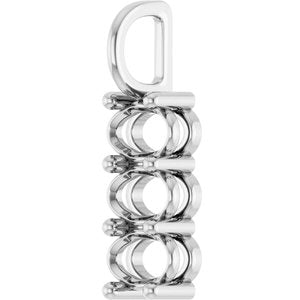 Platinum 6x4 mm Oval Pendant Mounting – image 4