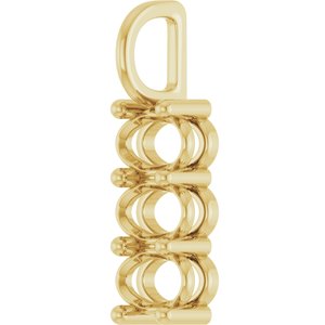 14K Yellow Gold 6x4 mm Oval Pendant Mounting – image 4