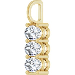14K Yellow Gold 6x4 mm Oval Pendant Mounting – image 3