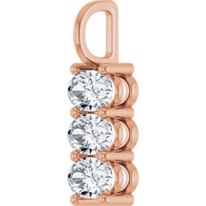 14K Rose Gold 6x4 mm Oval Pendant Mounting – image 3