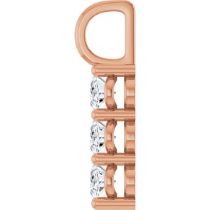 18K Rose Gold 6x4 mm Oval Pendant Mounting – image 5