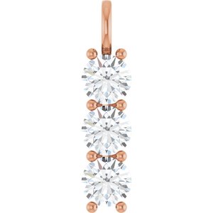 14K Rose Gold 8.2 mm Round Pendant Mounting
