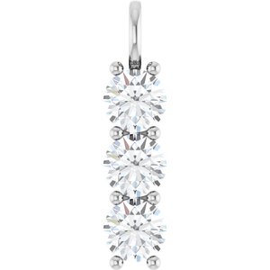 18K White Gold 8.2 mm Round Pendant Mounting