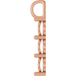 18K Rose Gold 8.2 mm Round Pendant Mounting – image 6