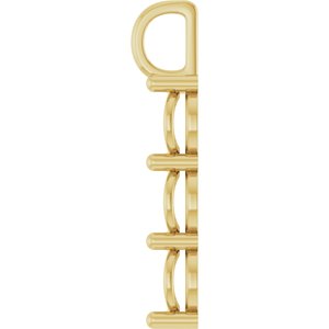 10K Yellow Gold 8.2 mm Round Pendant Mounting – image 6