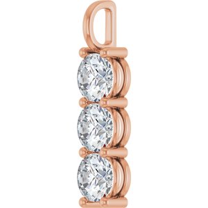 14K Rose Gold 8.2 mm Round Pendant Mounting – image 3
