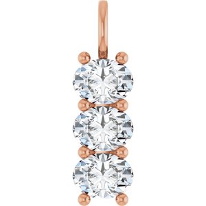 14K Rose Gold 8x6 mm Oval Pendant Mounting