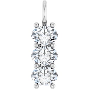 14K X1 White Gold 8x6 mm Oval Pendant Mounting