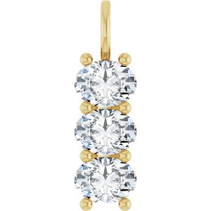10K Yellow Gold 8x6 mm Oval Pendant Mounting