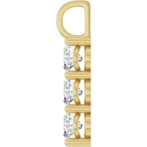 18K Yellow Gold 8x6 mm Oval Pendant Mounting – image 5